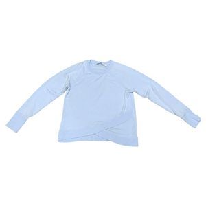 Athleta Women’s Light Blue Long Sleeve Top, Size Medium Petite (MP), Used